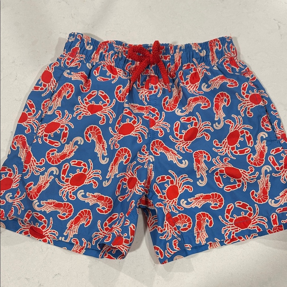 Boys Vilebrequin Swim Trunks with Lobster & Crab Print
